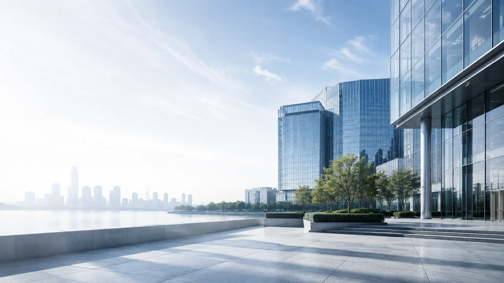 Modern commercial waterfront architecture